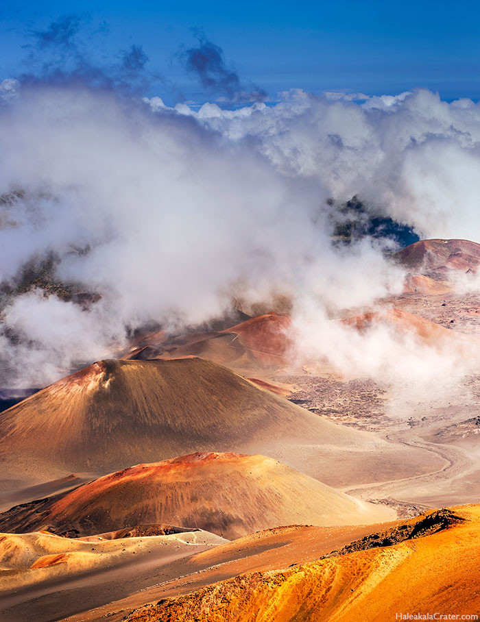 Haleakala crater clouds